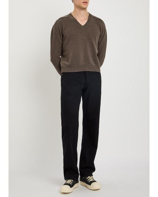 Rick Owens Blue Kurdt Cotton And Wool-Blend Jeans for men