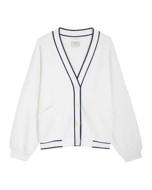 Varley Blue Decker Off Court Stretch-Jersey Cardigan