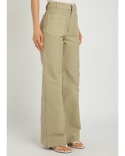 Victoria Beckham Natural Alina Wide-Leg Jeans
