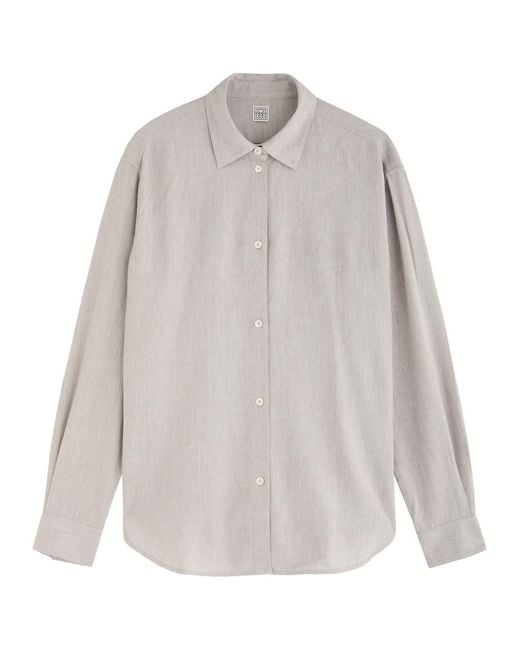 Totême  White Woven Shirt