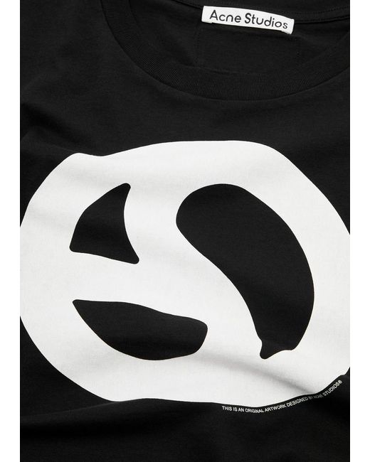 Acne Black Everest Printed Jersey T-shirt for men