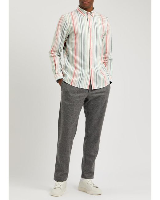 PS by Paul Smith White Striped Cotton Shirt for men