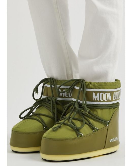 Moon Boot Green Icon Padded Nylon Snow Boots