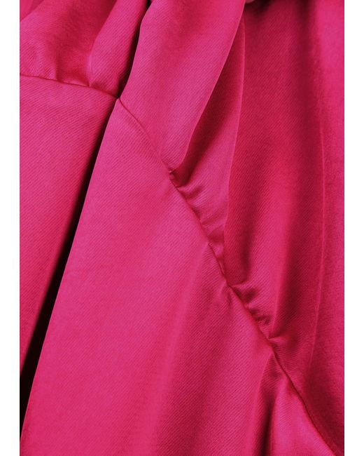 Weekend by Maxmara Pink Gambero Satin Midi Dress