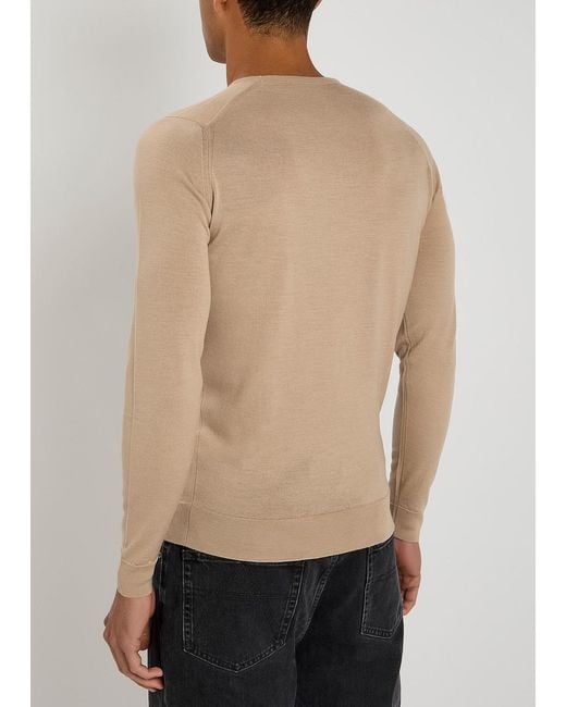 John Smedley Natural Lundy Wool Jumper for men