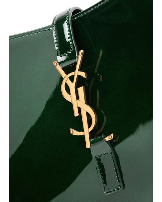Saint Laurent Green Le 5 À 7 Patent Leather Shoulder Bag