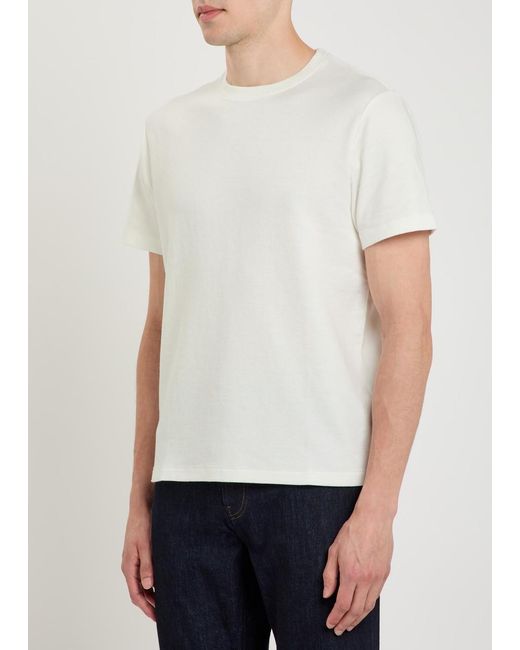 FRAME White Duo Fold Cotton T-Shirt for men