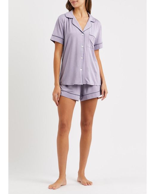 Eberjey Purple Gisele Jersey Pyjama Set