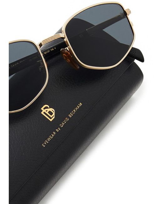 David Beckham Blue Rectangle-frame Sunglasses for men