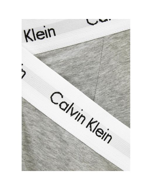 Calvin Klein Gray Stretch-Cotton Low-Rise Trunks for men