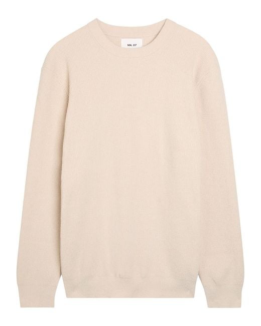 NN07 Natural Danny Ribbed Knit Jumper for men