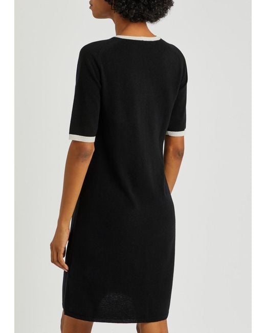 Max Mara S Max Mara Dramma Wool And Cashmere-blend Dress in Black | Lyst