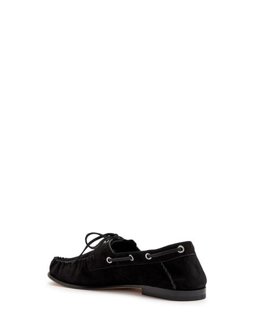 Tom Ford Black Theo Suede Boat Shoes for men