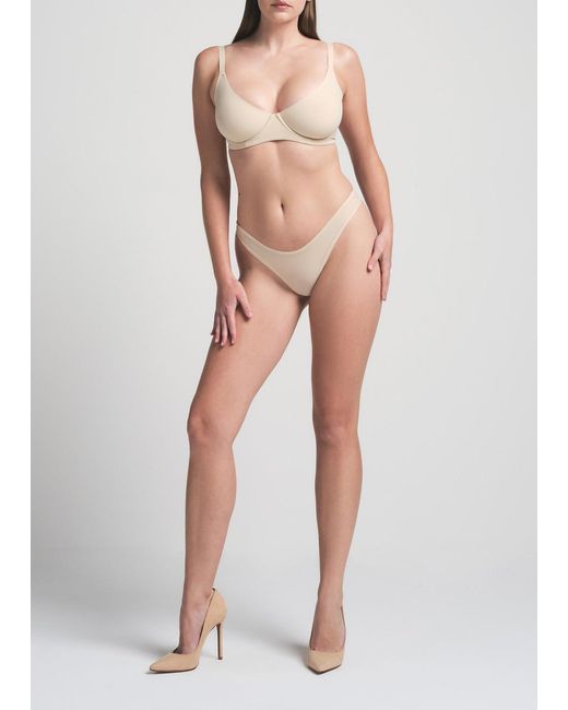 Skims Natural Unlined Stretch-Jersey Demi Bra
