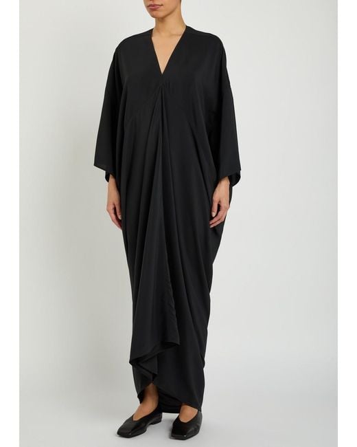 Rick Owens Black Tommykite Crepe Maxi Dress
