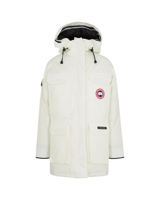 Canada Goose White Expedition Hooded Arctic-Tech Parka