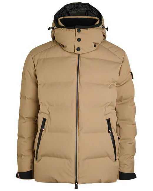 Moncler Natural Montgetech Hooded Padded Quilted Shell Ski Jacket for men