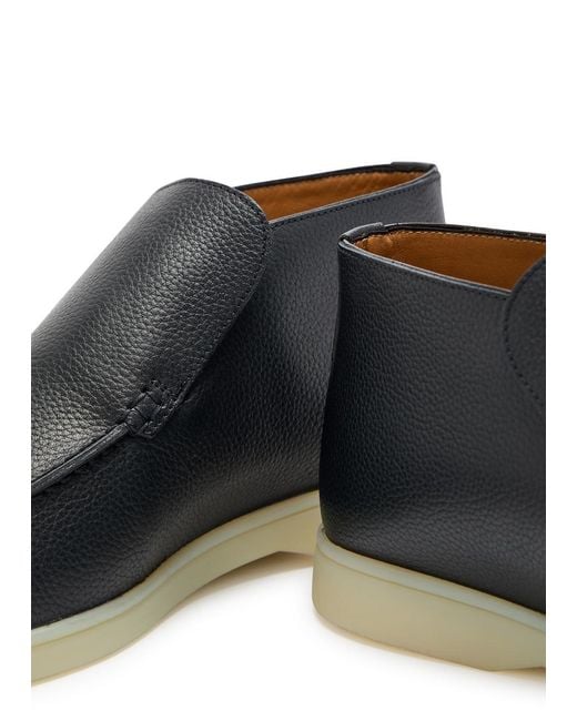 Aurélien Blue City Grained Leather Loafers for men