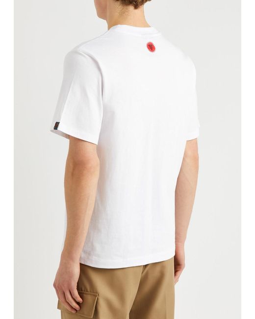 ICECREAM White Drippy Logo-print Cotton T-shirt for men