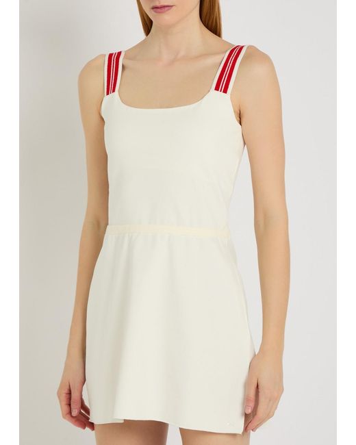 Spense White Court Piqué Ponte Mini Dress