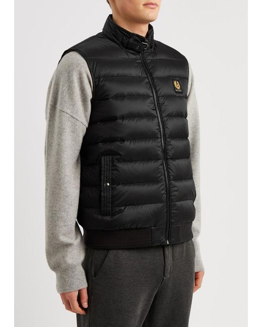 Belstaff Black Circuit Quilted Shell Gilet for men