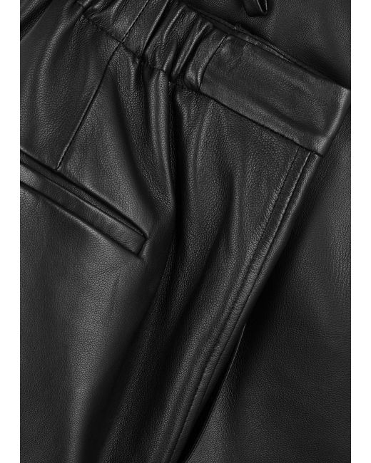 Vince Black Leather Midi Skirt