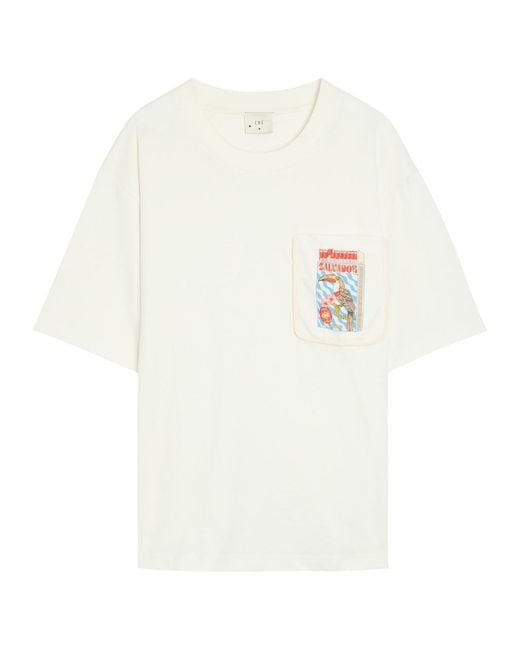 CHE White Salvador Matchbox Cotton T-Shirt for men