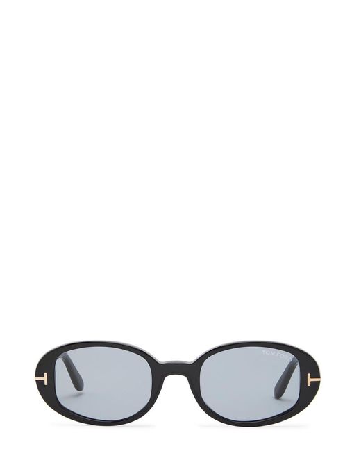 Tom Ford Black Oval-Frame Sunglasses