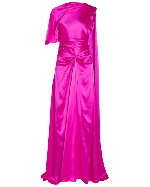 Roksanda Pink Cascading Silk Gown