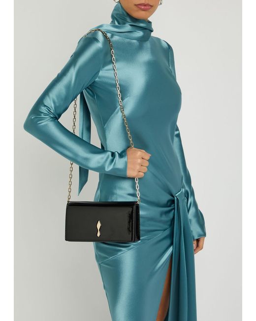 Christian Louboutin Black Bettina Patent Leather Clutch
