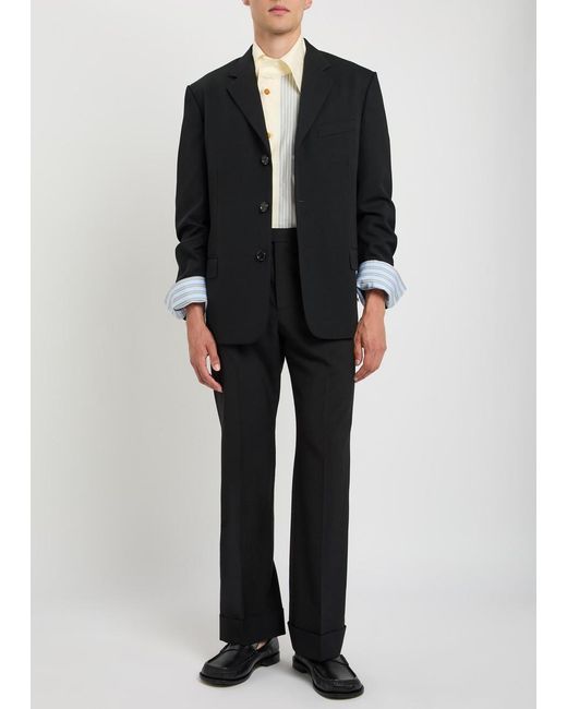 Loewe Black Layered Wool Blazer for men