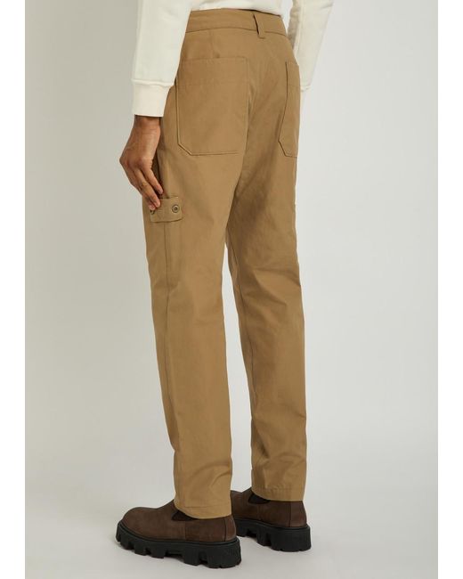 Stone Island Natural Ghost Straight-Leg Cotton-Poplin Trousers for men