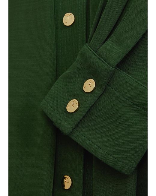 Tory Burch Green Jersey Midi Shirt Dress