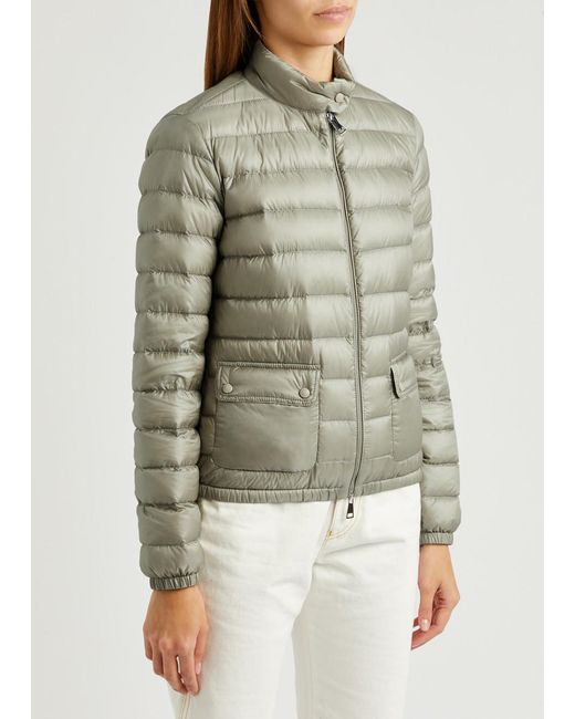 Moncler Gray Lans Quilted Shell Jacket
