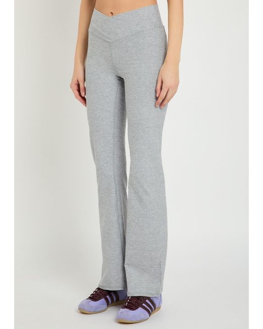 vuori Gray Elevation Rhythm Flare Stretch-Jersey Legging