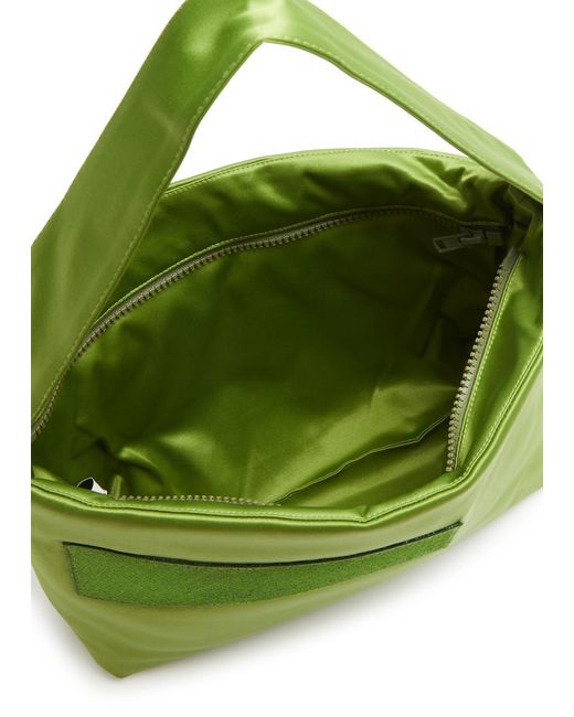 Soriano Van Gaever Green Tara Satin Top Handle Bag