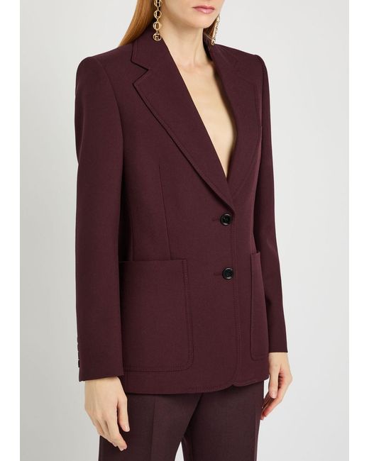 Chloé Purple Single Breased Wool Blazer