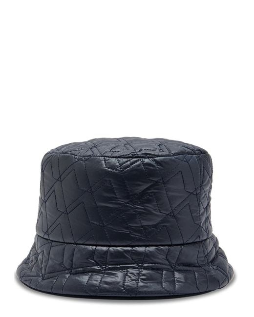 Moncler Blue Reversible Quilted Nylon Bucket Hat