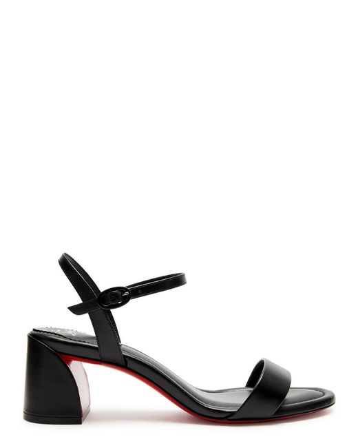 Christian Louboutin White Miss Jane 55 Leather Sandals