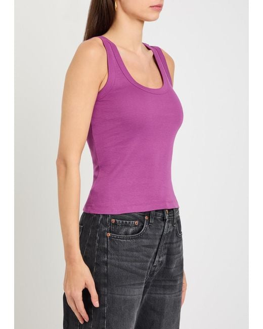 Flore Flore Purple Hillie Cotton Tank