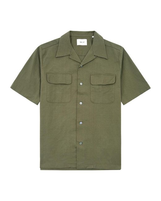 NN07 Green Daniel Stretch-Cotton Shirt for men