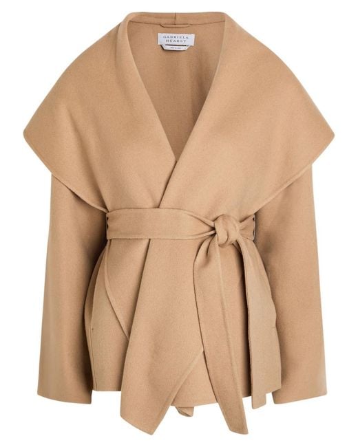 Gabriela Hearst Natural Harris Belted Cashmere Jacket