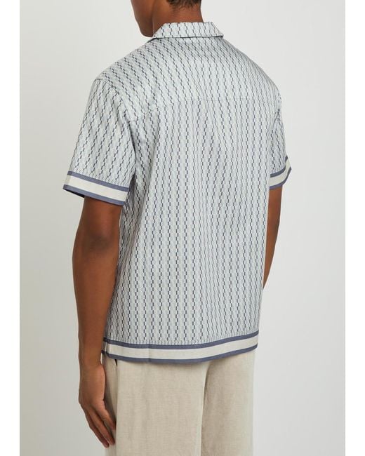 CHE Gray Galliano Printed Woven Shirt for men