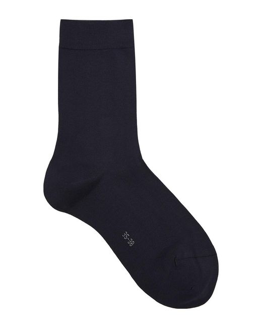 Falke Blue Cotton Touch Cotton-Blend Socks