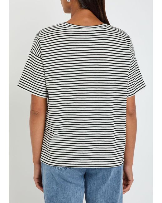 Eileen Fisher Multicolor Striped Cotton-Knit T-Shirt