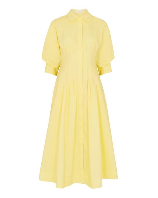 Jonathan Simkhai Yellow Simkhai Jazz Cotton-blend Midi Dress