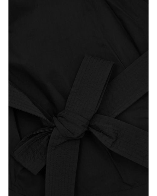 Jonathan Simkhai Black Jonathan Waverly Cotton-Blend Wrap Top