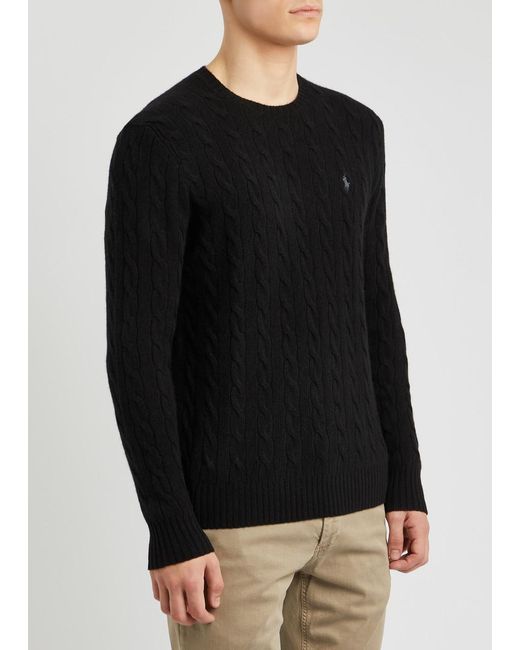 Polo Ralph Lauren Blue Cable-knit Wool-blend Jumper for men