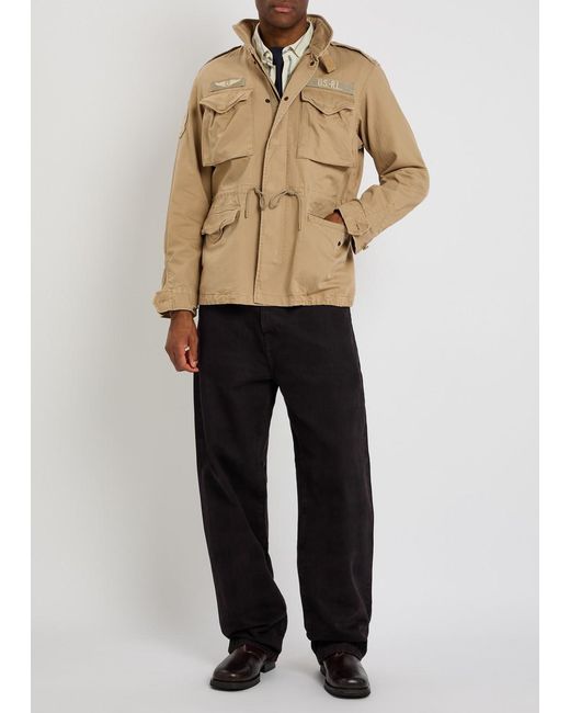 Polo Ralph Lauren Natural Patch-Appliquéd Cotton Field Jacket for men