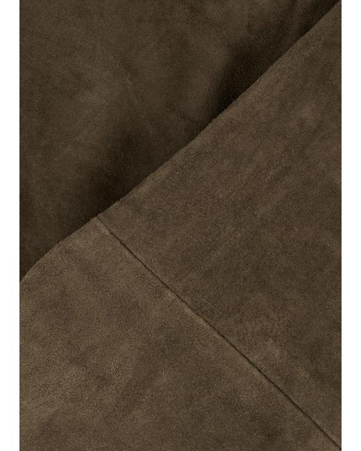 Vince Brown Split-cuff Suede Trousers